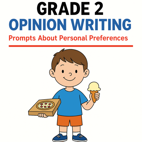 Grade 2 Opinion Writing Worksheets – Prompts About Personal Preferences