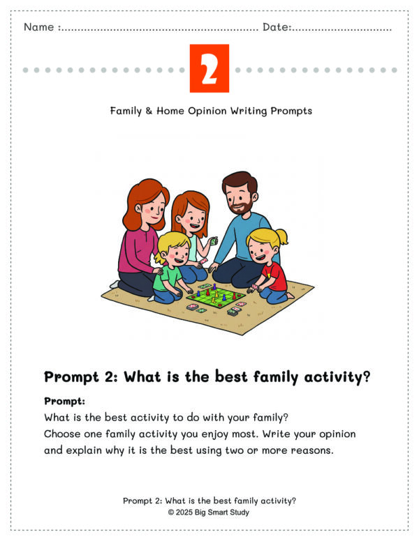 Family-Themed Opinion Writing Pack for 2nd Grade - Image 2