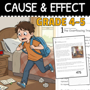Around the House – Reading Comprehension Worksheets on Cause and Effect for Grades 4–5