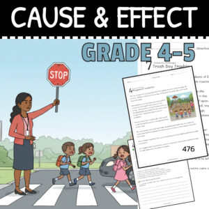 Community Challenges – Cause and Effect Reading Passages and Worksheets for Grades 4–5