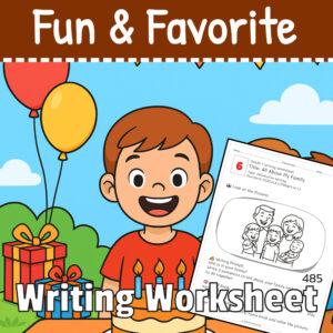 1st Grade Writing Worksheets with Sentence Starters – Opinion, Narrative & Informative Prompts