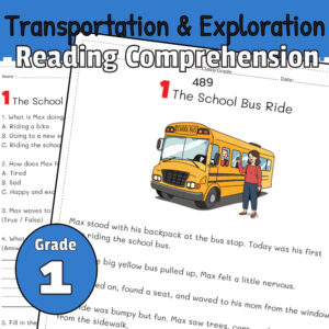 Adventures in Motion – Grade 1 Reading Passages on Transportation & Exploration
