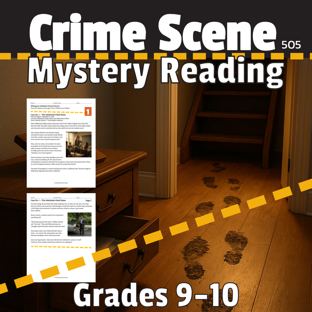 Whispers Behind Closed Doors – High School Mystery Reading Passages with Writing Tasks