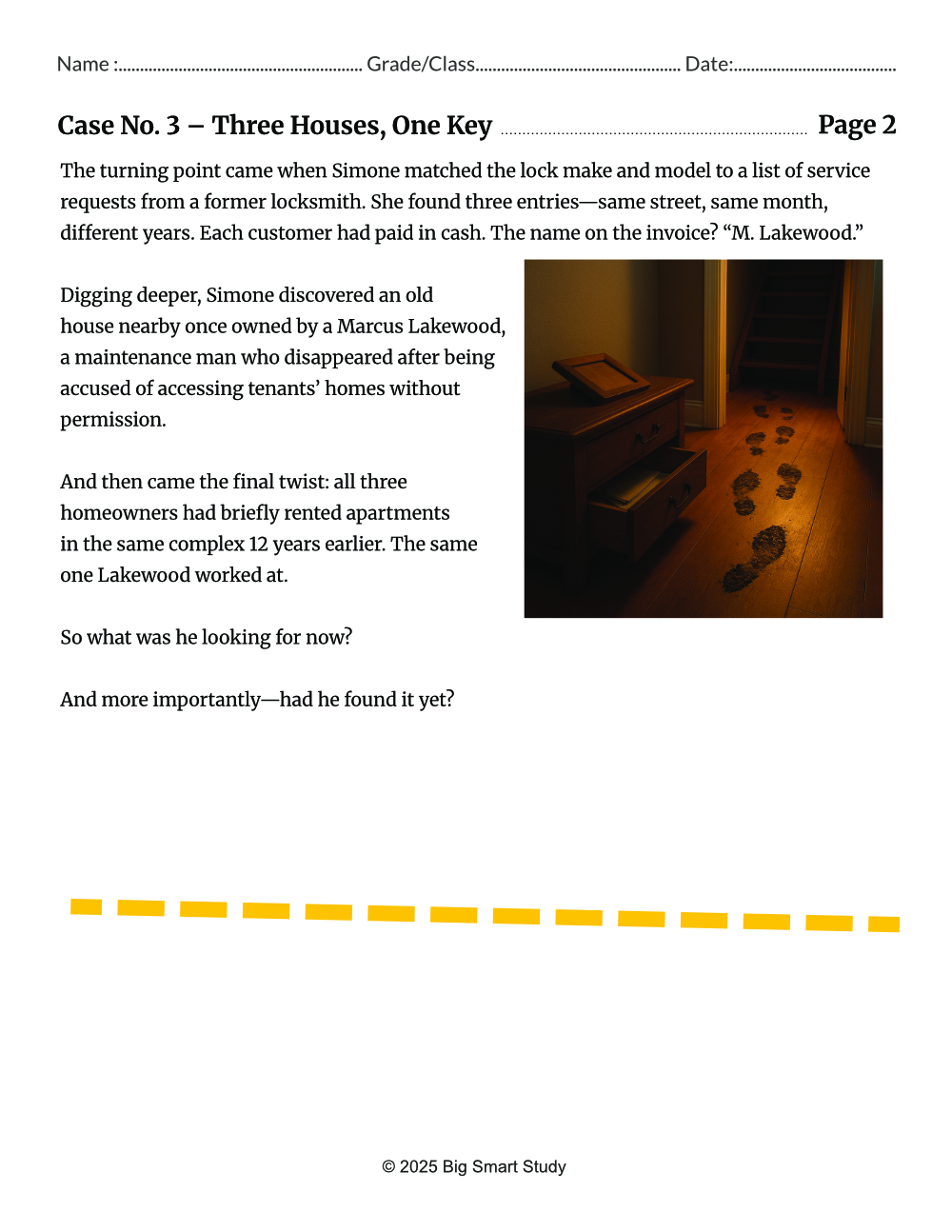 Whispers Behind Closed Doors – High School Mystery Reading Passages with Writing Tasks - Image 3