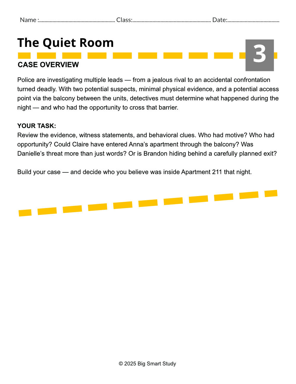 The Quiet Room – A Forensic Mystery Case for Grades 9–10 Reading & Writing - Image 4