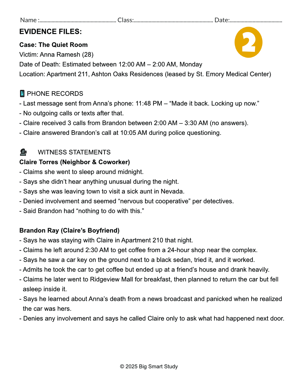 The Quiet Room – A Forensic Mystery Case for Grades 9–10 Reading & Writing - Image 6