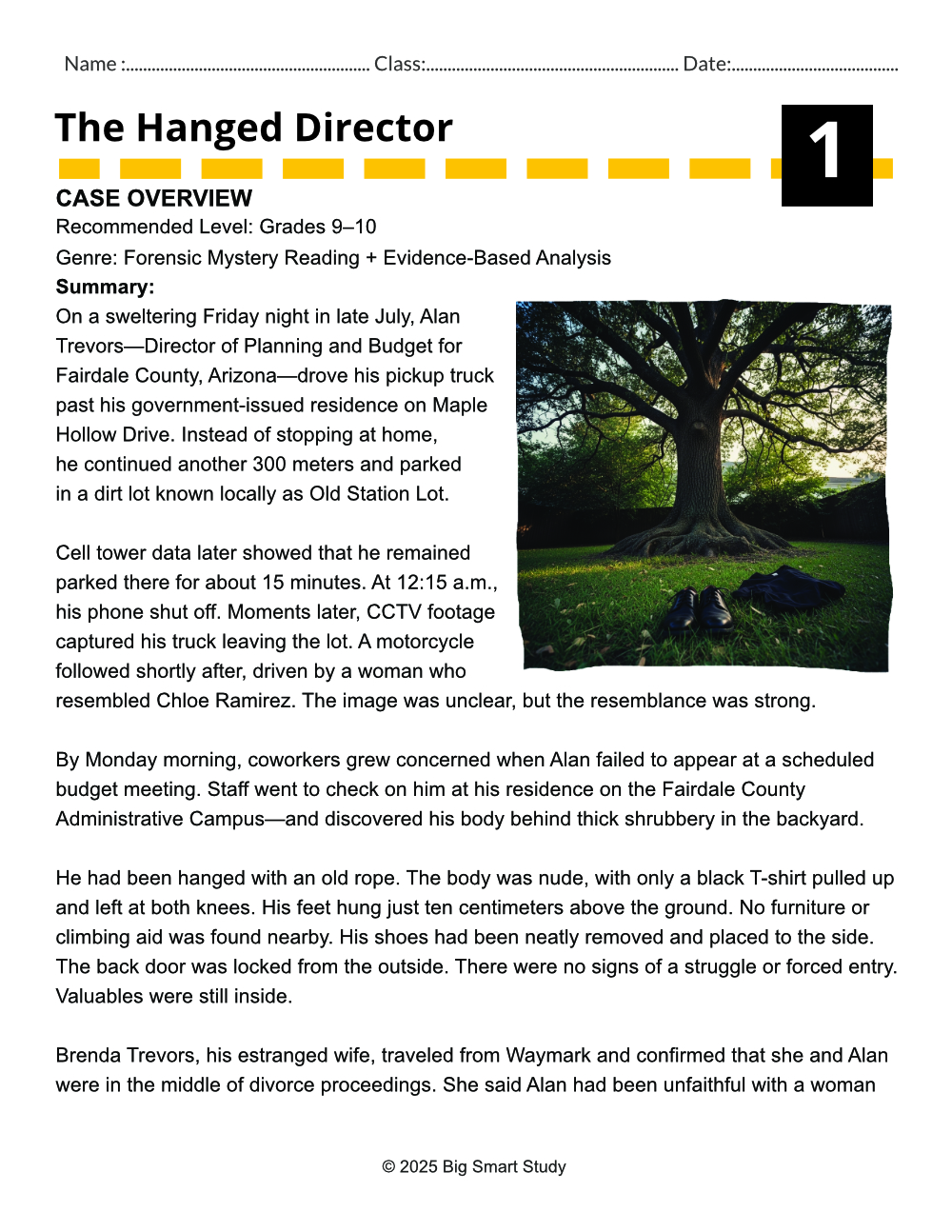 The Hanged Director – Forensic Mystery Investigation for High School - Image 2