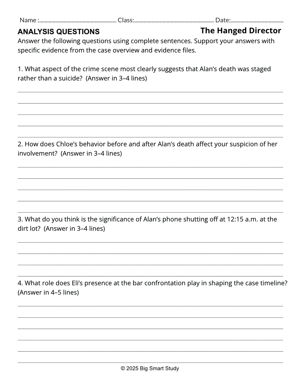 The Hanged Director – Forensic Mystery Investigation for High School - Image 7