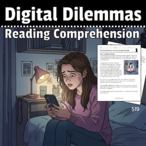 Digital Dilemmas – Reading Comprehension & Critical Thinking Worksheets (Grades 8–10)