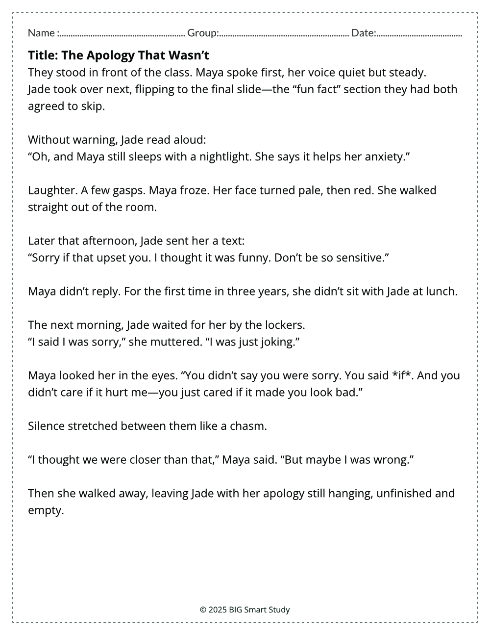 Voices and Values – Teen Conflict Reading and Writing Bundle (Grades 8–10) - Image 3