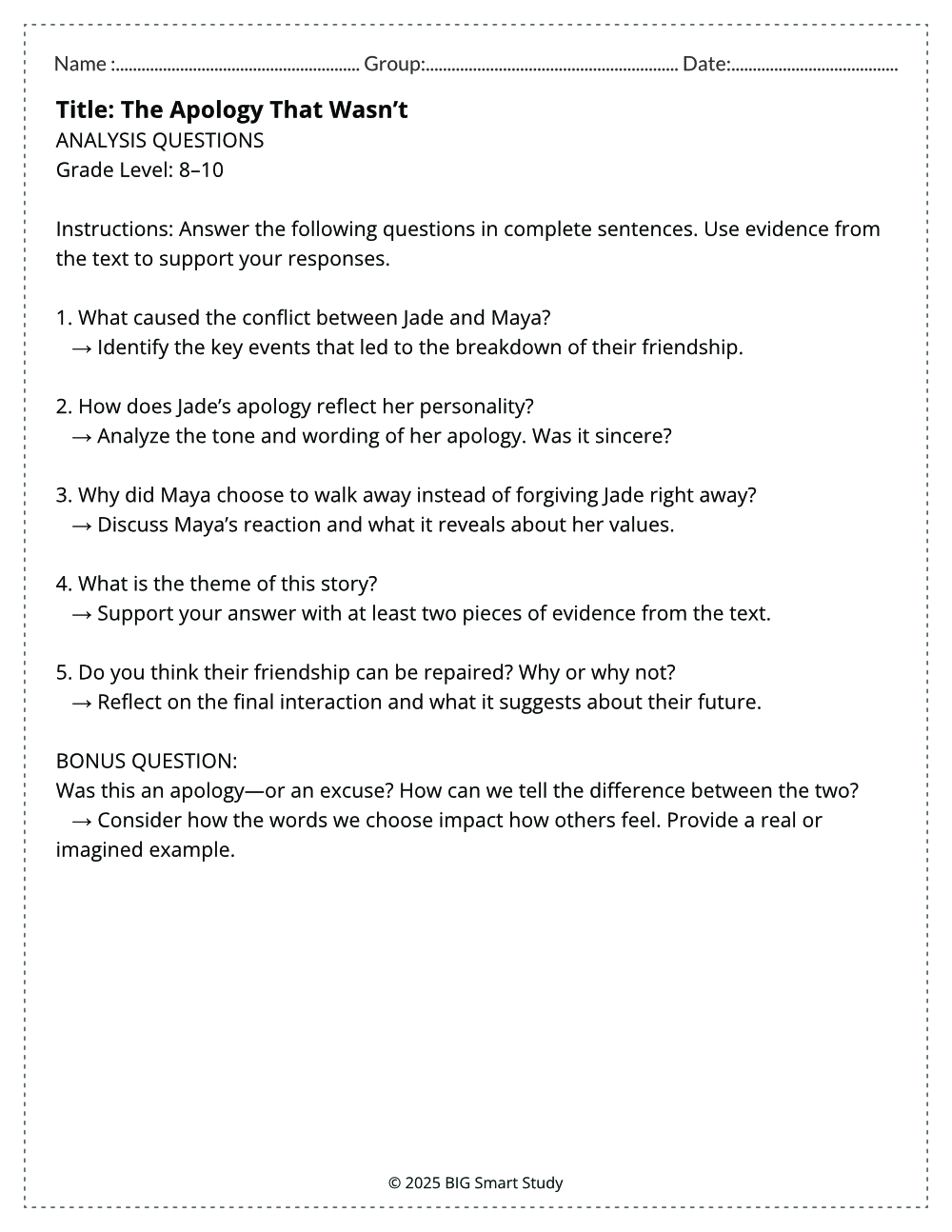 Voices and Values – Teen Conflict Reading and Writing Bundle (Grades 8–10) - Image 5