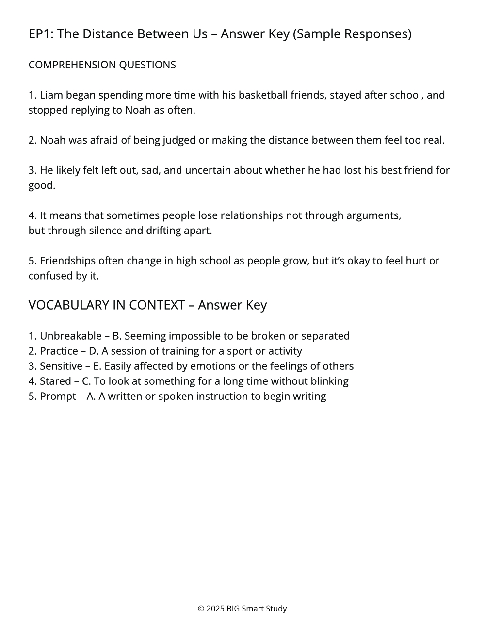 Teen Drama Reading & Social Reflection Pack – 5 Real-Life Stories for Grades 8–10 - Image 5