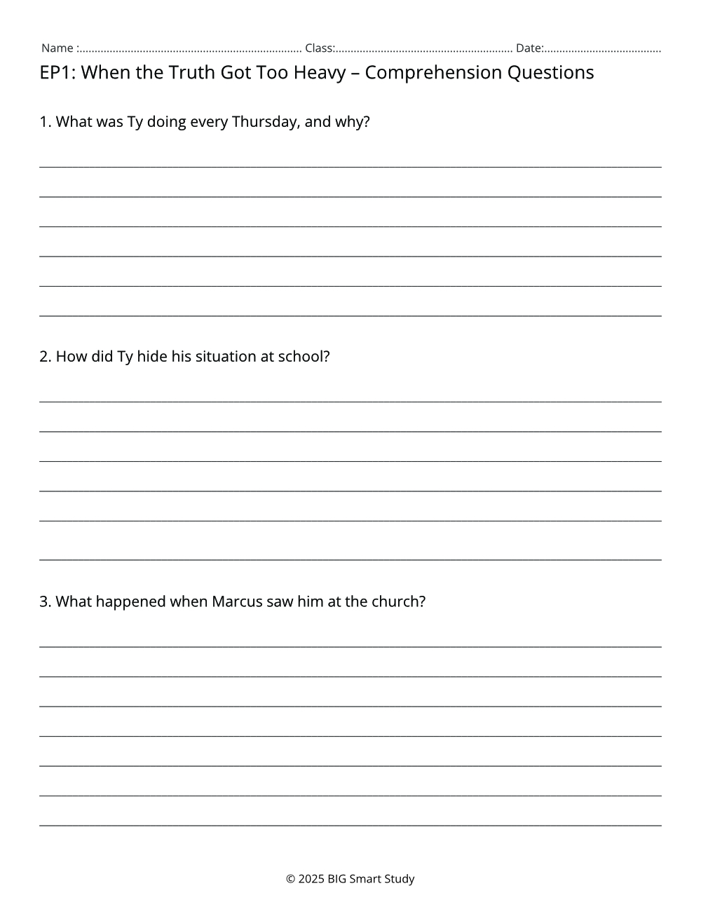 Real Choices, Real Growth – Teen Drama SEL Worksheets for Grades 8–10 - Image 3