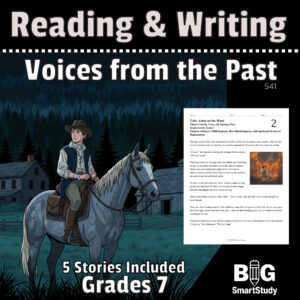 Historical Fiction Stories & Critical Thinking Worksheets – Grade 7 Reading & Writing Pack