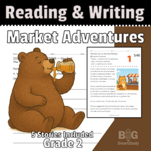 Market Adventures – Grade 2 Reading Comprehension & Writing Worksheets