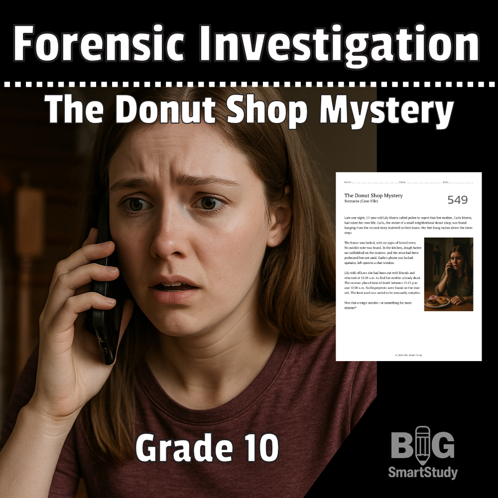 The Donut Shop Mystery – Analyze, Investigate, and Argue from Evidence (Grade 10)