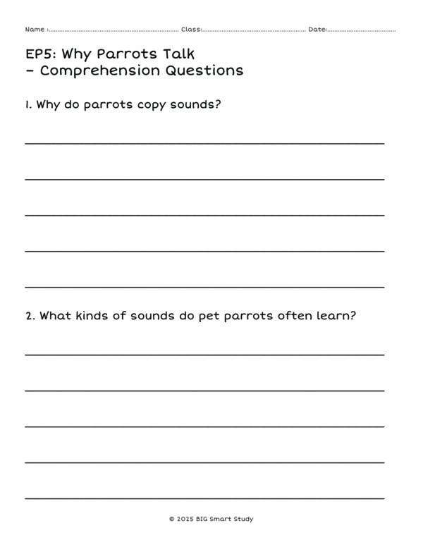 Pet Animal Reading & Writing Pack for Grade 3 – Nonfiction Passages and Thinking Tasks - Image 3
