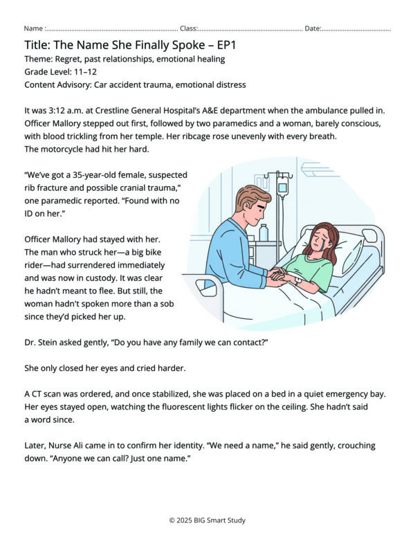 Voices from the ER – Five Reflective Drama Stories About Family and Forgiveness (Grades 11–12) - Image 2