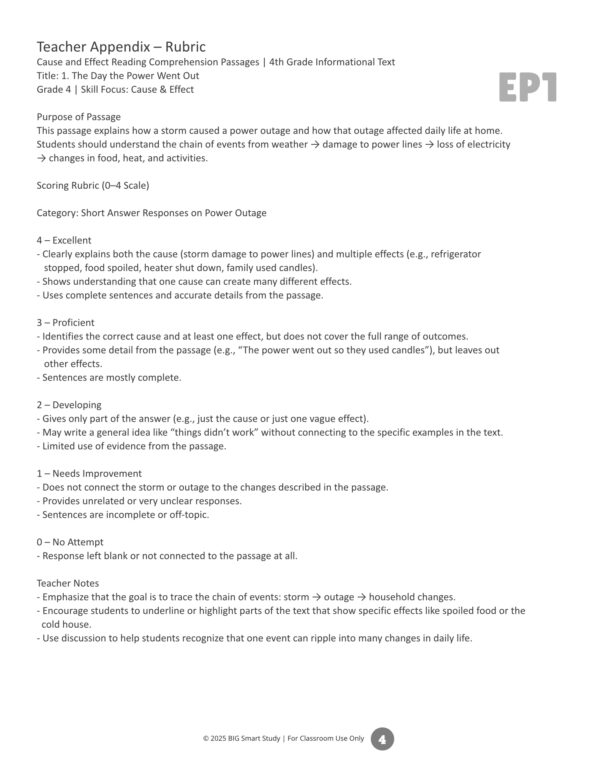 Science & Nature Reading Passages | Cause and Effect Comprehension for Grade 4 - Image 5