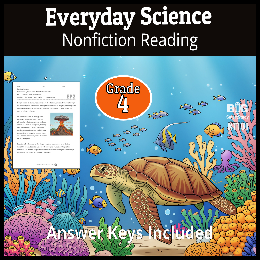 Everyday Science Reading Passages (Grade 4) – Nonfiction Comprehension Worksheets