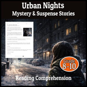 Urban Nights: High-Interest Mystery Fiction Reading Comprehension for 8th 9th 10th Grades
