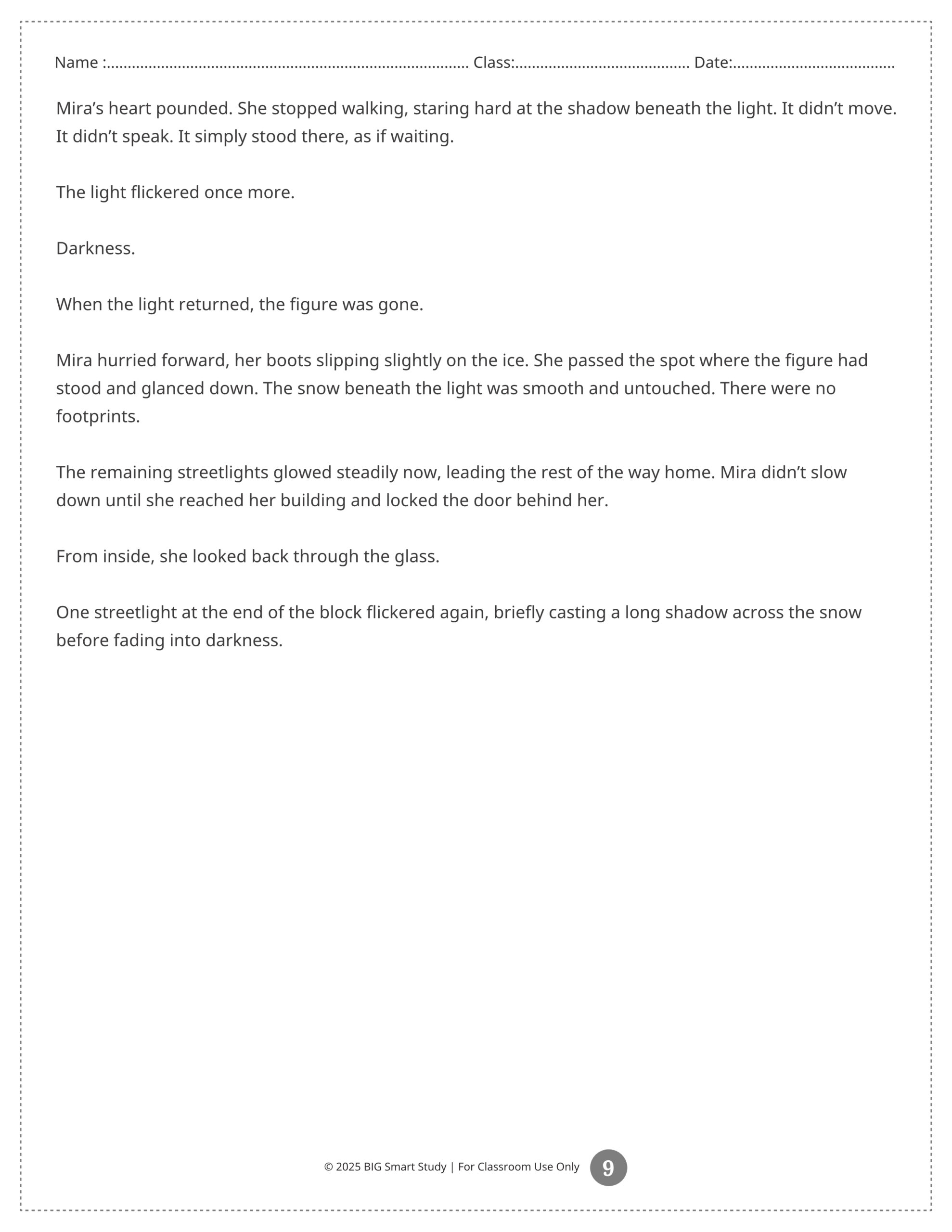 Urban Nights: Mystery Reading Comprehension Short Stories for Grades 8–10