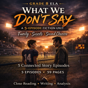 What We Don’t Say | 8th Grade Fiction Reading Comprehension Unit with Theme & Character Analysis