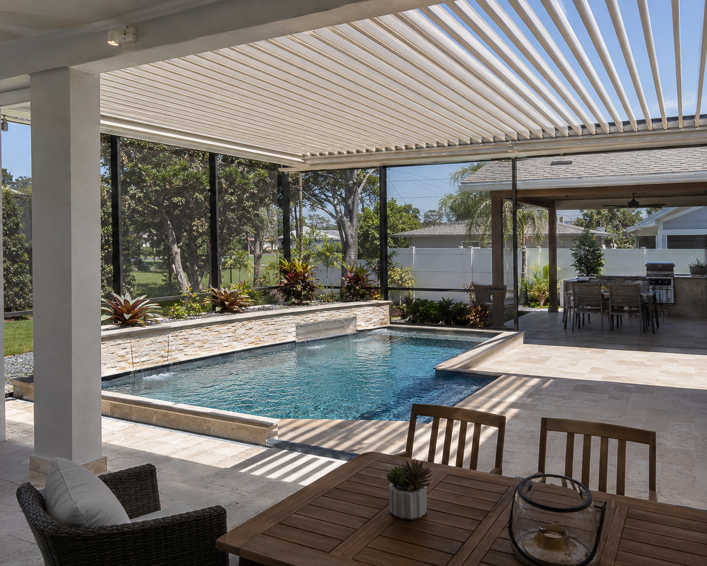 Pool Enclosure Designs That Reduce Cleaning, Bugs, and Harsh Sun