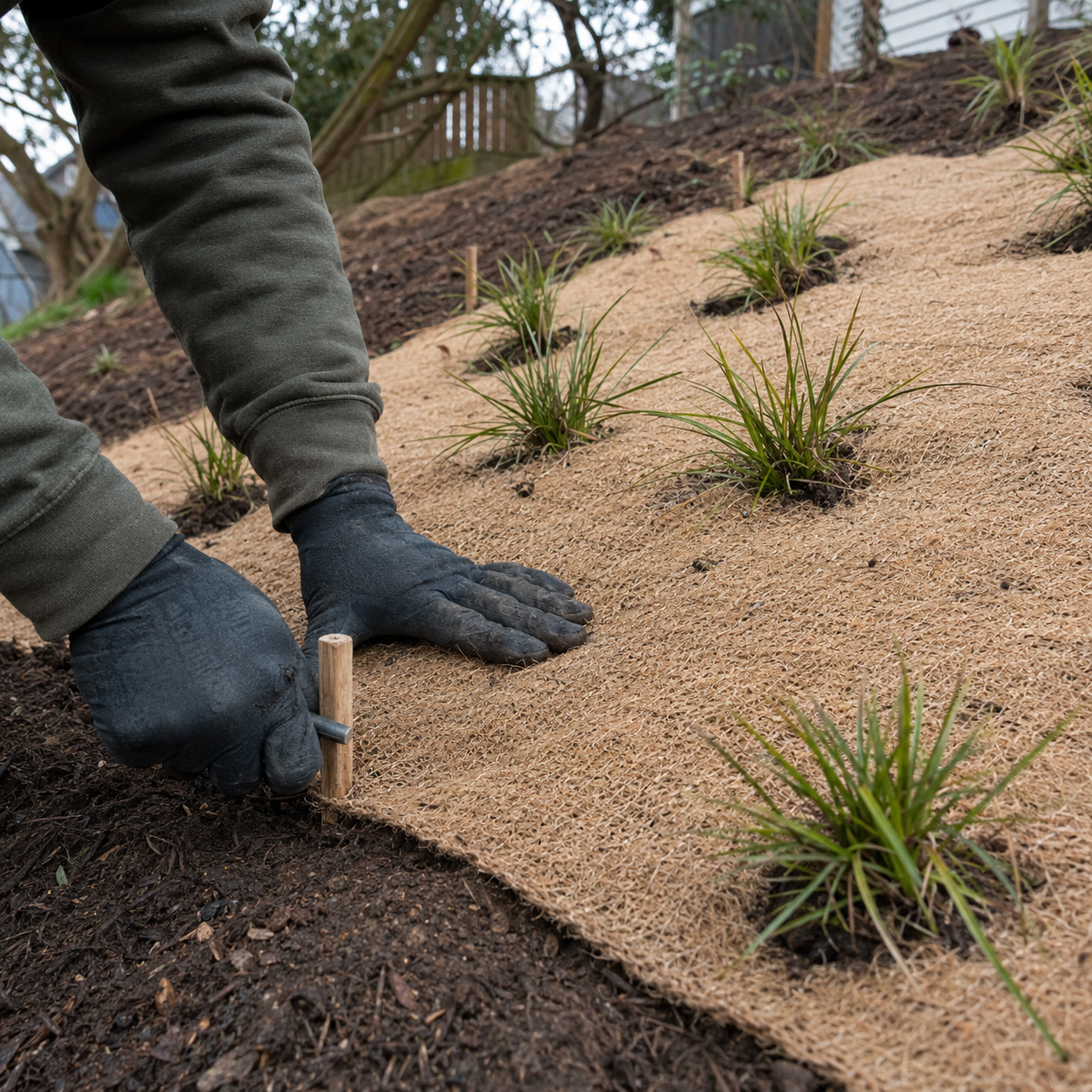 11 Landscape Ideas for a Sloped Backyard That Loses Soil After Rain landscape ideas, Sloped Backyard, Erosion Control, Hillside Garden, Slope Planting